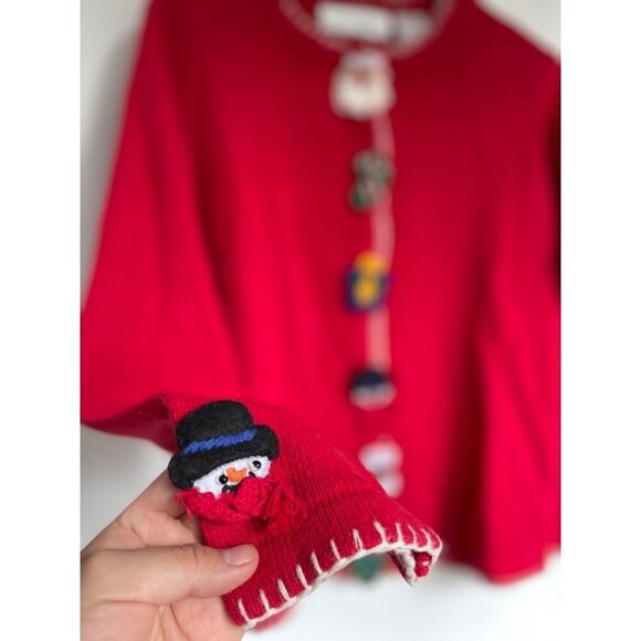 Vintage Victoria Jones Xmas Knit Sweater sz M - Picture 2 of 6